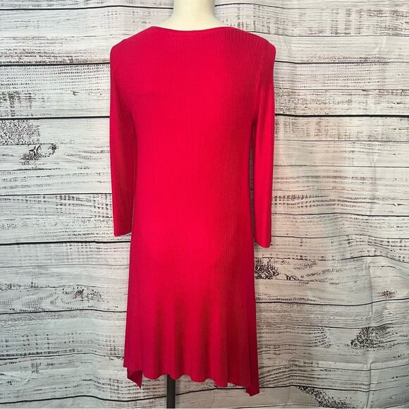 Chicos Black Label Size 0 Small High Low 100% Rayon Asymmetrical Hem Sweater - Picture 3 of 12